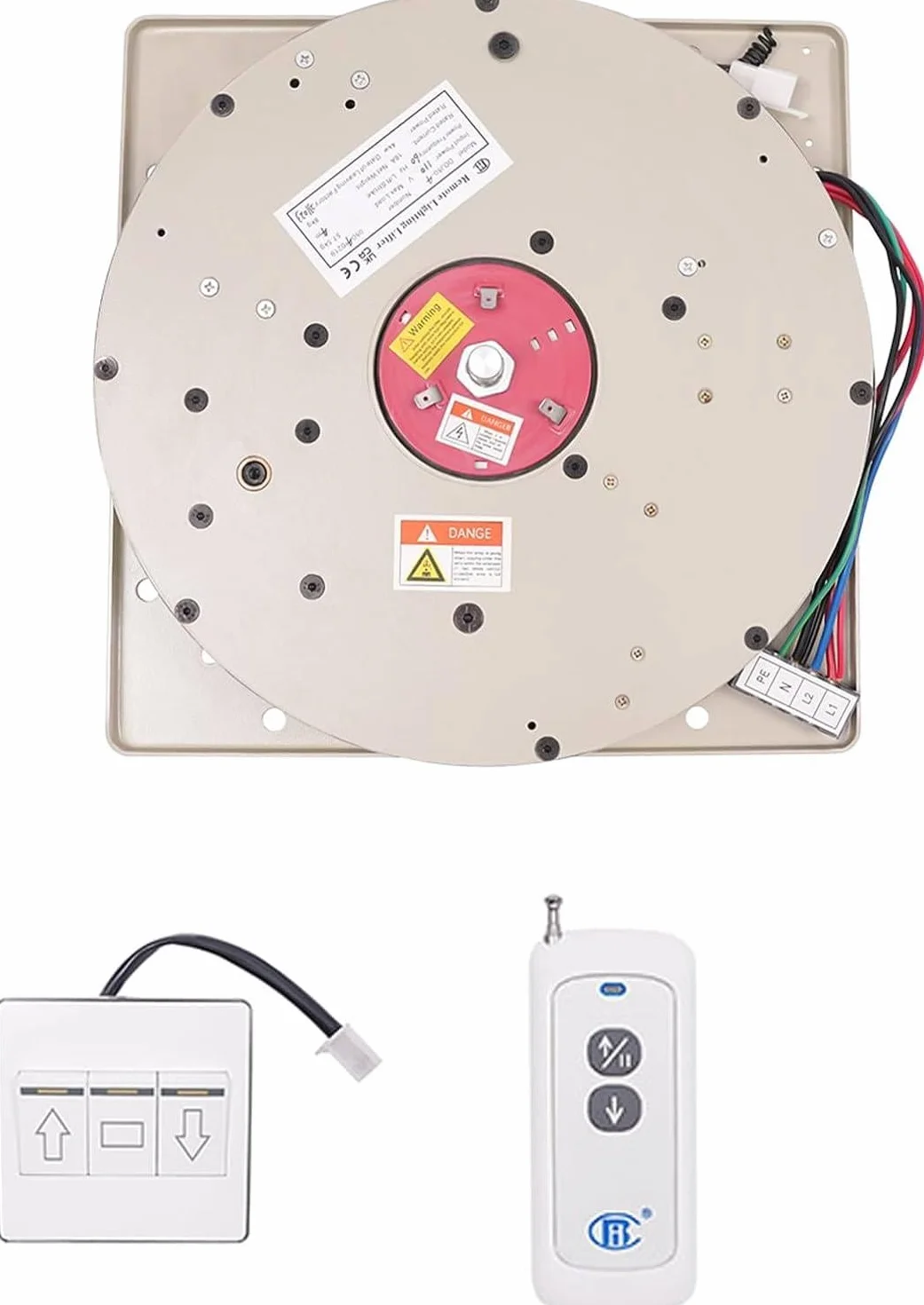 System Podnoszenia żyrandola, 5 M/6 M, Elektryczny Podnośnik Do żyrandola 2 W 1, Podnośnik Do Lamp Wiszących Villas Z Pilotem I Przełącznikiem ściennym Do Czyszczenia Lamp 110LBS