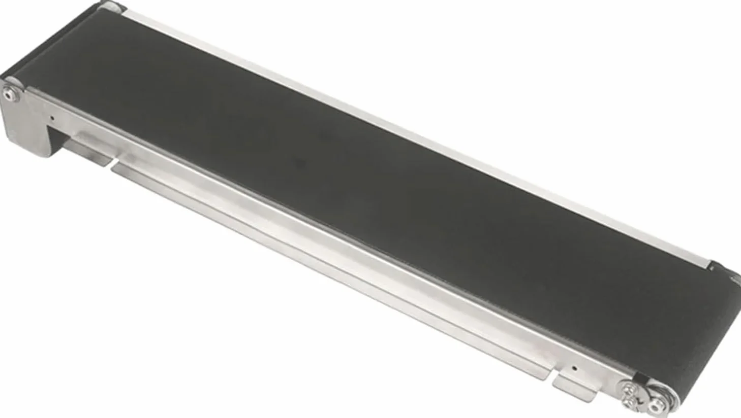 Mini elektryczny biurkowy przenośnik taśmowy, maszyna przenośnika taśmowego 24V DC, 460mm x 85mm ze stali nierdzewnej tor przenośnika automatu sprzedającego Cargo Lanec, obciążenie 3,5-5kg.