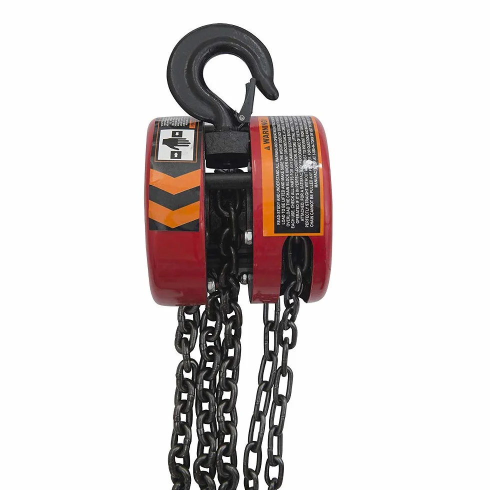 BIG RED Blok łańcuchowy Torin/ręczny wciągnik z 2 haczykami, nośność 2 ton (1,8 kg)