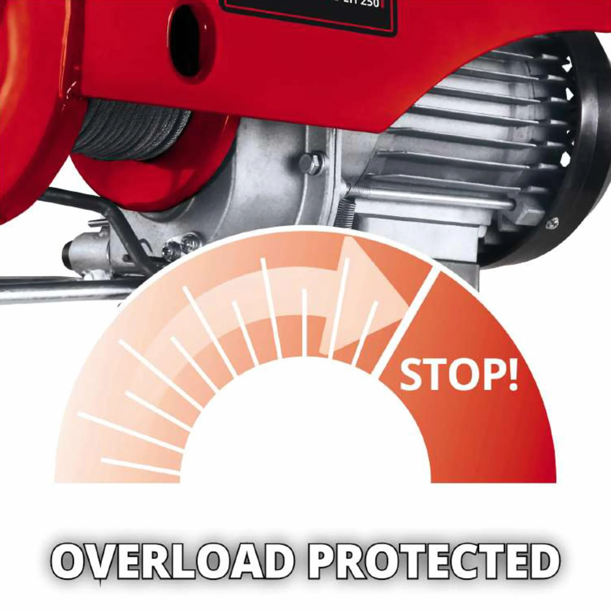 Einhell 2255130 Wciągarka Linowa, Srebrny/Czerwony, 500 W