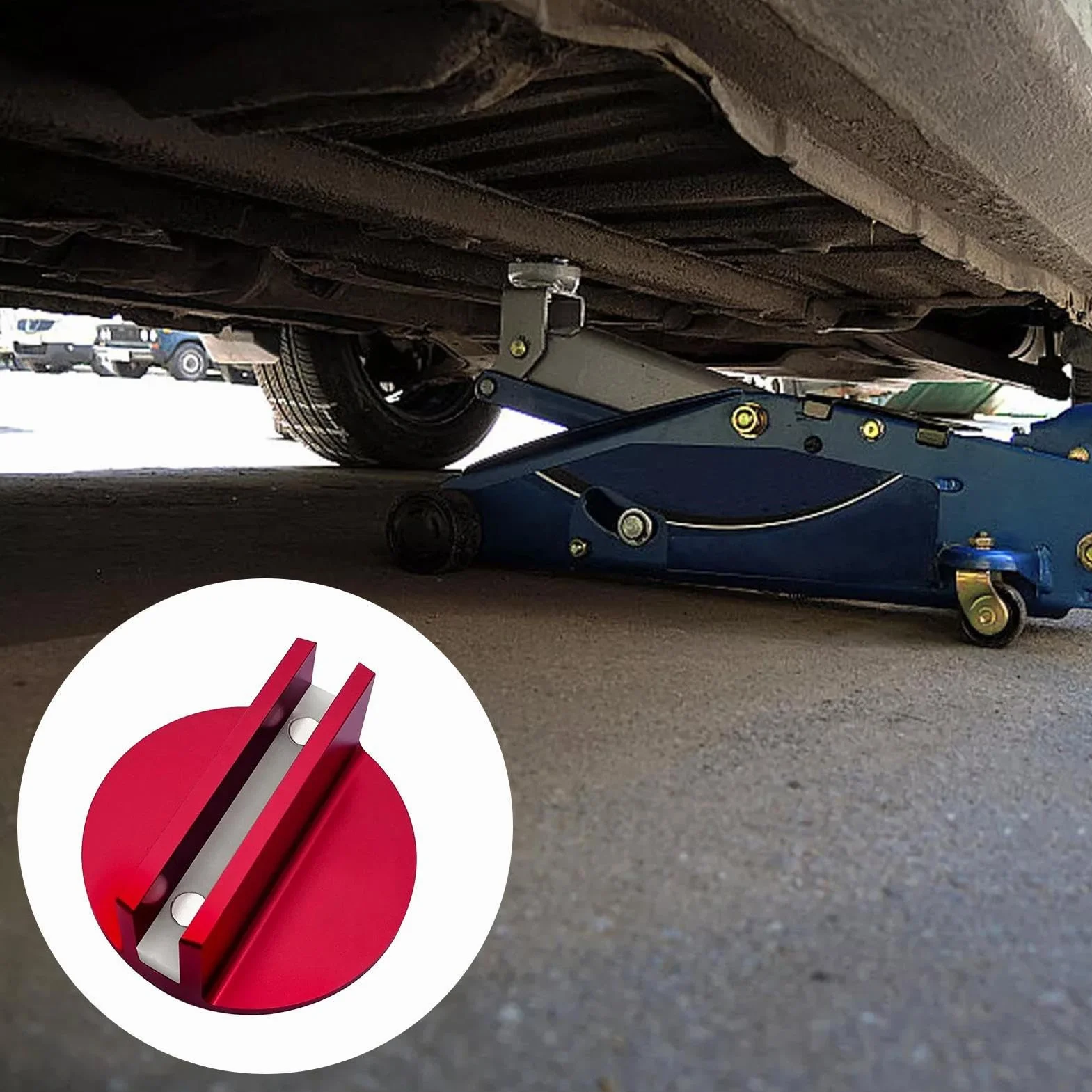 Magnetic Jack Pad, Frame Rail Adapter, Jack Pad Adapter, Slotted Jack Puck, Pinch Weld Frame Rail Adapter, Aluminum Jack Pad, Grooved Jack Pad Adapter, Automotive Jack Adapter